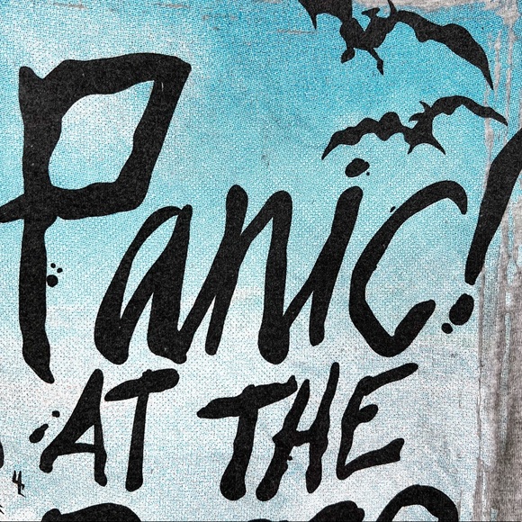 Panic! At The Disco Split Sleeve Graphic Band Tee Shirt Size S/M - Picture 5 of 8